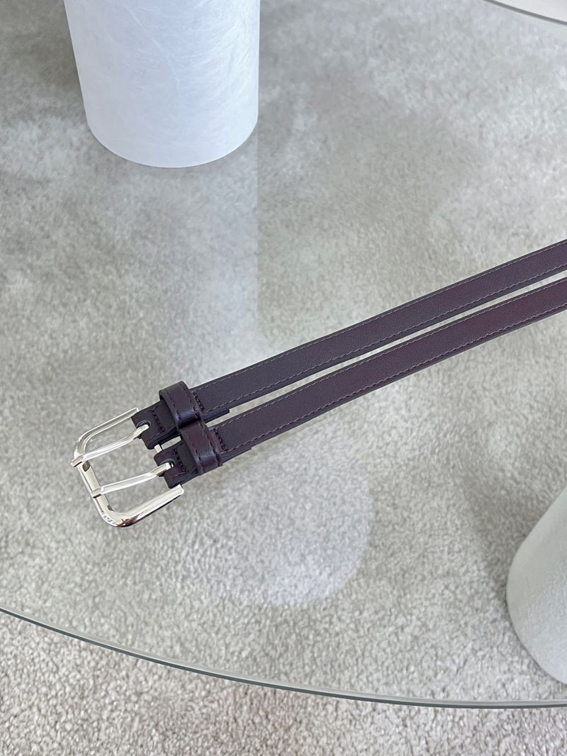 Dual Frame Double Line Leather Belt