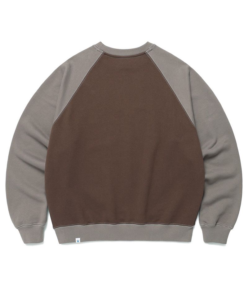 GUERILLA SLAMMERS RAGLAN SWEATSHIRT BROWN(CV2DFUM445A)