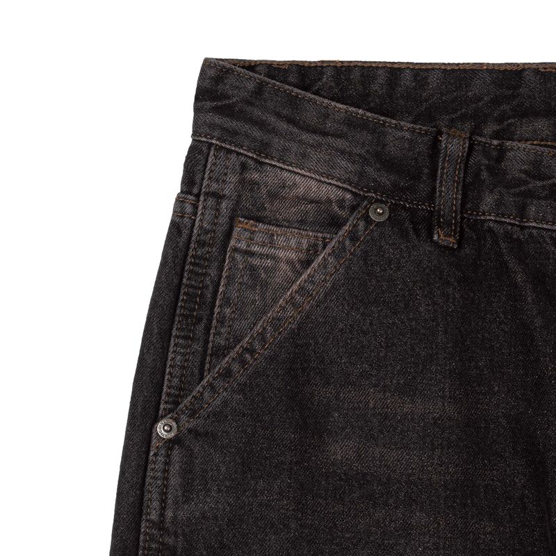 DirtyCoins Distressed Double Knee Denim Pants Brown