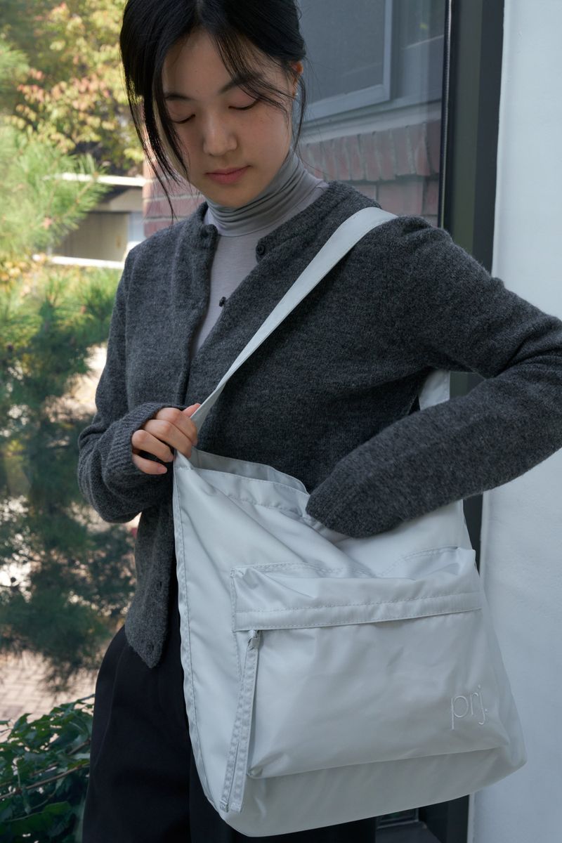 puff pocket padding bag (silver)