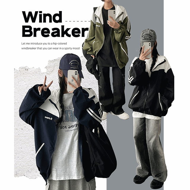 hijjoo（ハイチュー）の「putter embroidered line coloring windbreaker jumper（Jackets/Outerwear）」