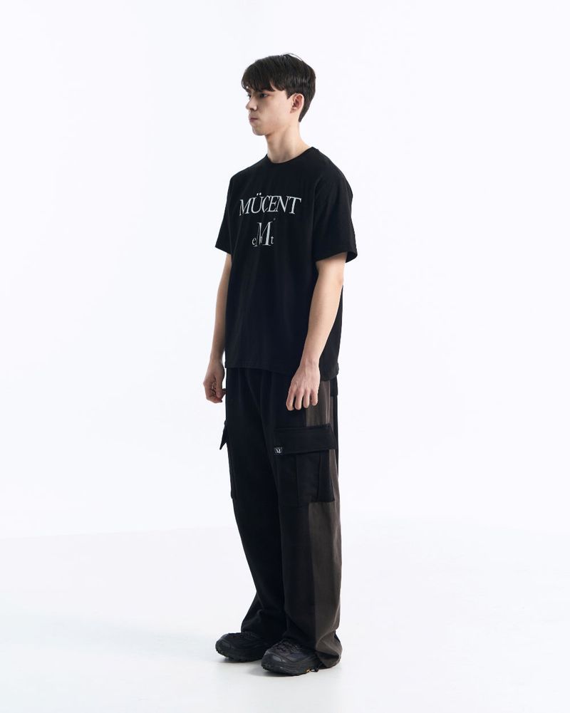 BASIC LOGO HALF T (Black, White) 