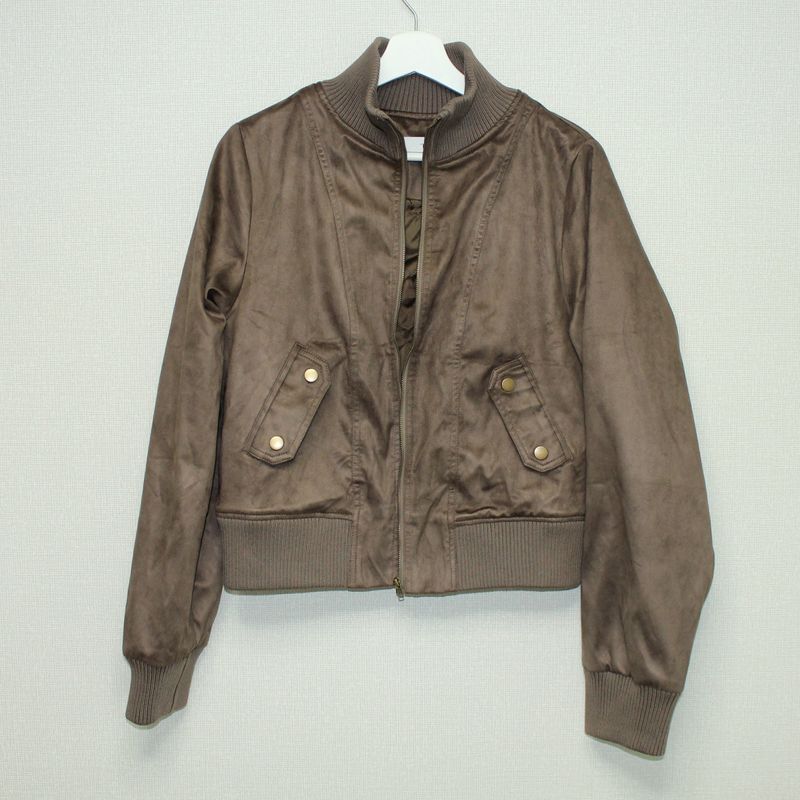 highneck suede jumper