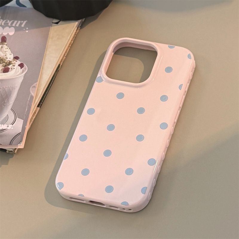Pastel Tone Dot Pattern Jelly iPhone Case