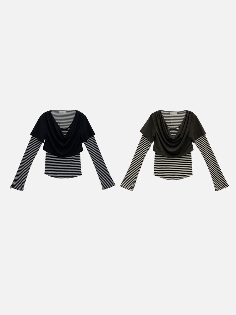 Draped Layered T-Shirt (2c)