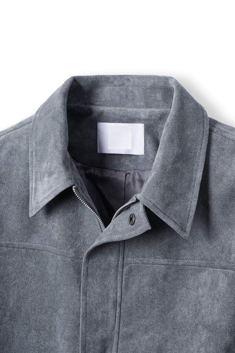 Brandt incision suede cropped jacket