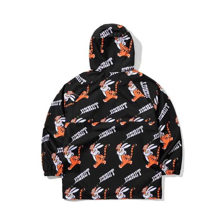TIGER RABBIT HOODED ANORAK JACKET