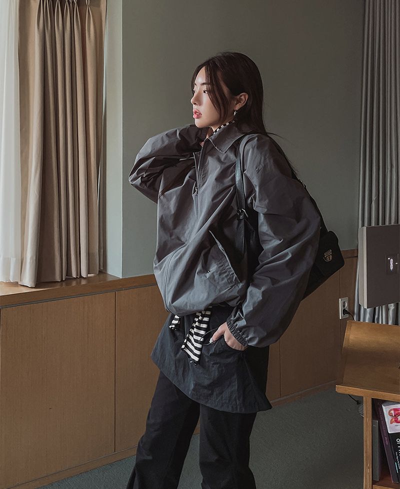 (UNISEX)ショールウィンドジャケット