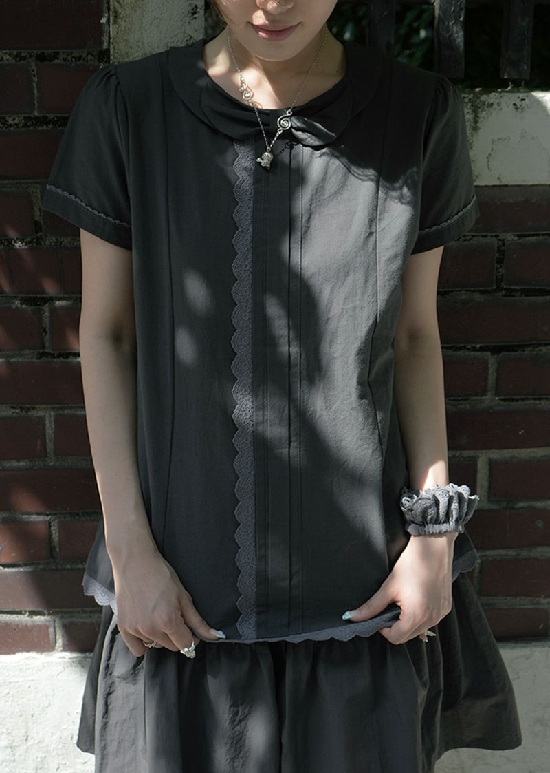 Lean Bow Blouse (grey)
