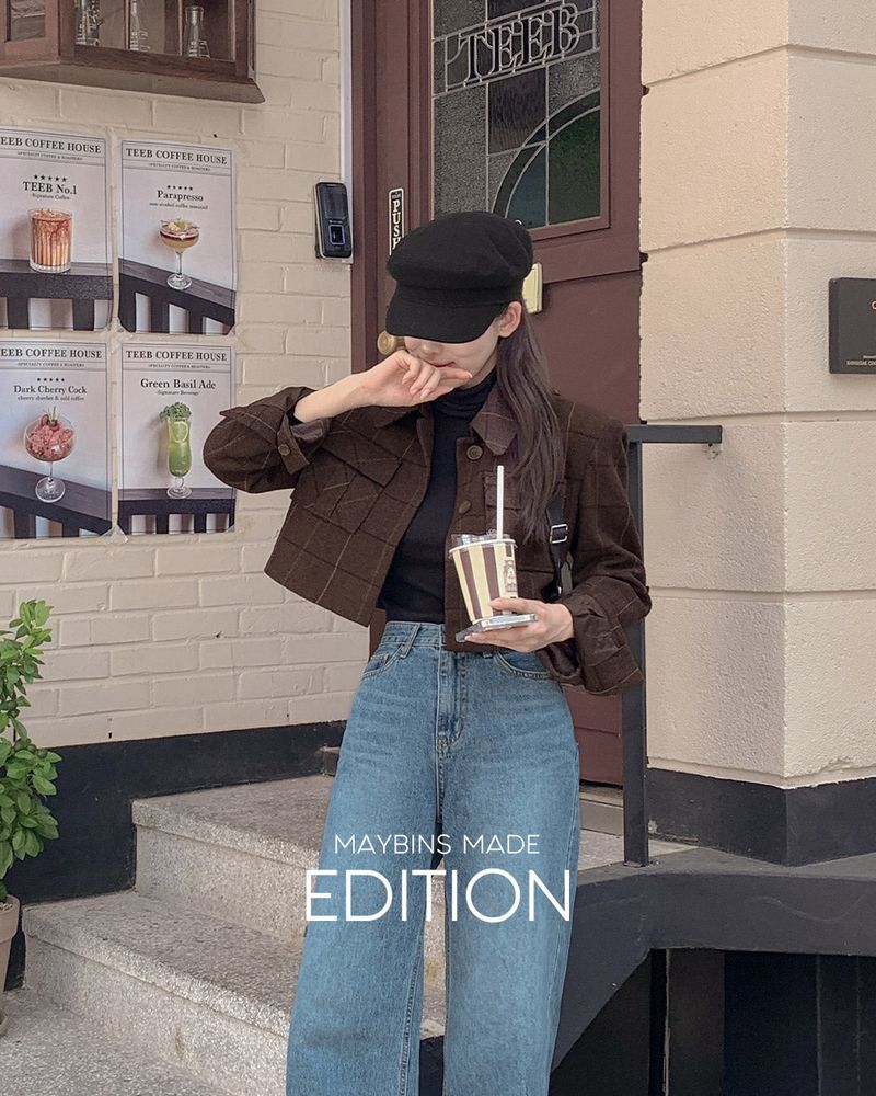 MAYBINS(メイビンス)の「【MADE】hecked Crop Wool Jacket(Jackets/Outerwear)」