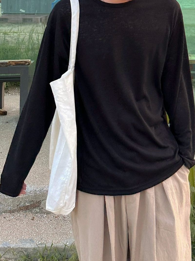HM Linen loose fit long sleeve