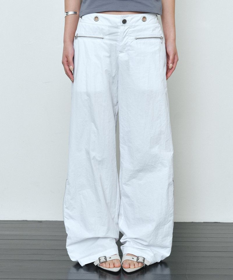MIDNIGHT MOVE（ミッドナイトムーブ）の「strap ny pants (white)（Pants）」