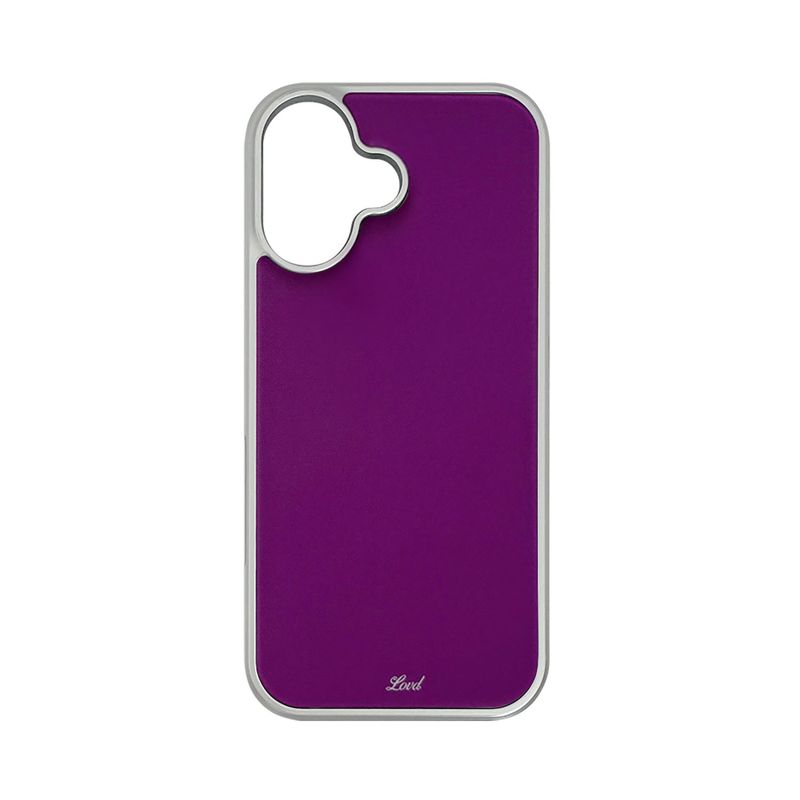 LOVD（ラブド）の「[MADE] [+MagSafe] ベーシック パープル フォン ケース(glass silver bumper)（スマホグッズ/小物）」