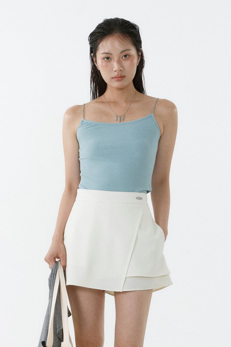 Wrap Skirt Short Pants_Ivory