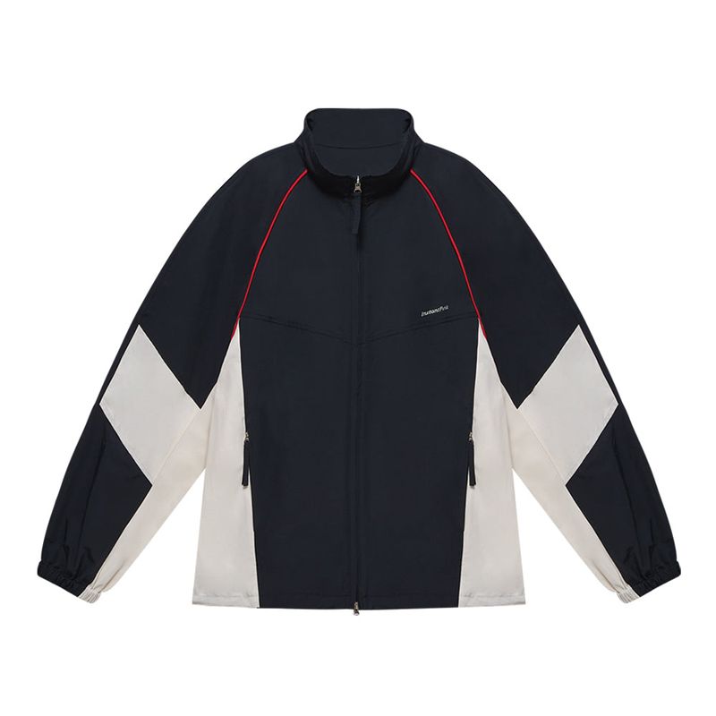 Colour-block anorak