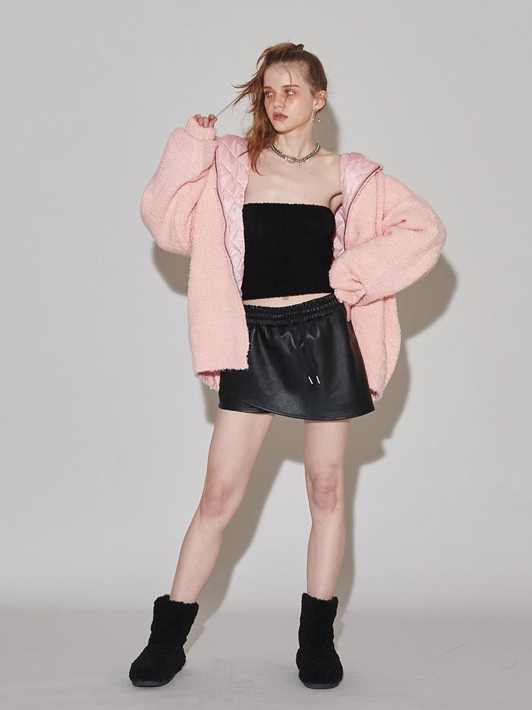 LEATHER SKIRT-PANTS