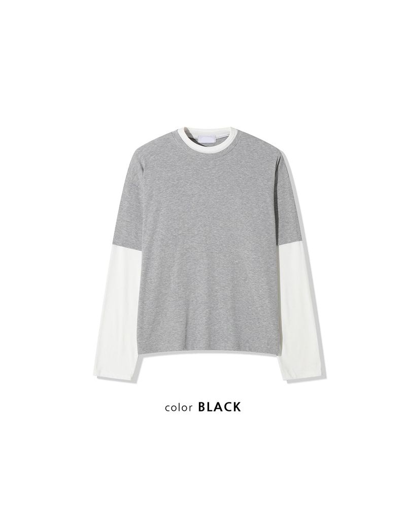 Mix Layered Long Sleeve T-Shirt