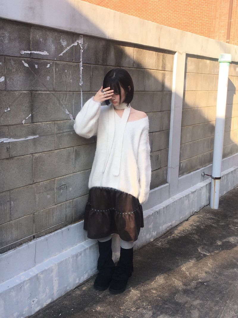 Love N Hairy muffler knitwear