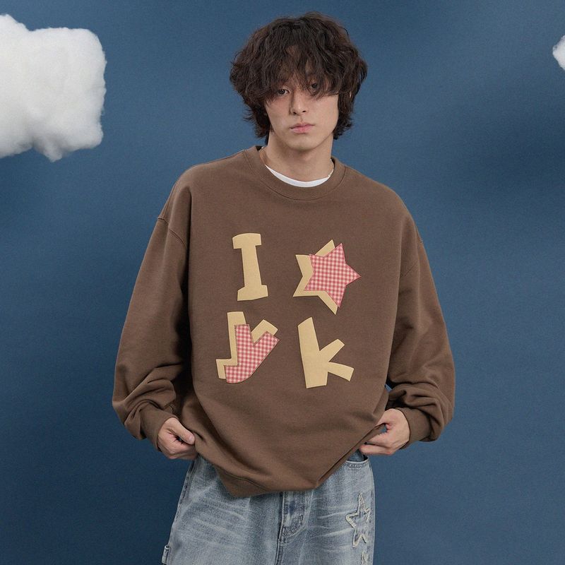 YK Check Applique Sweatshirt