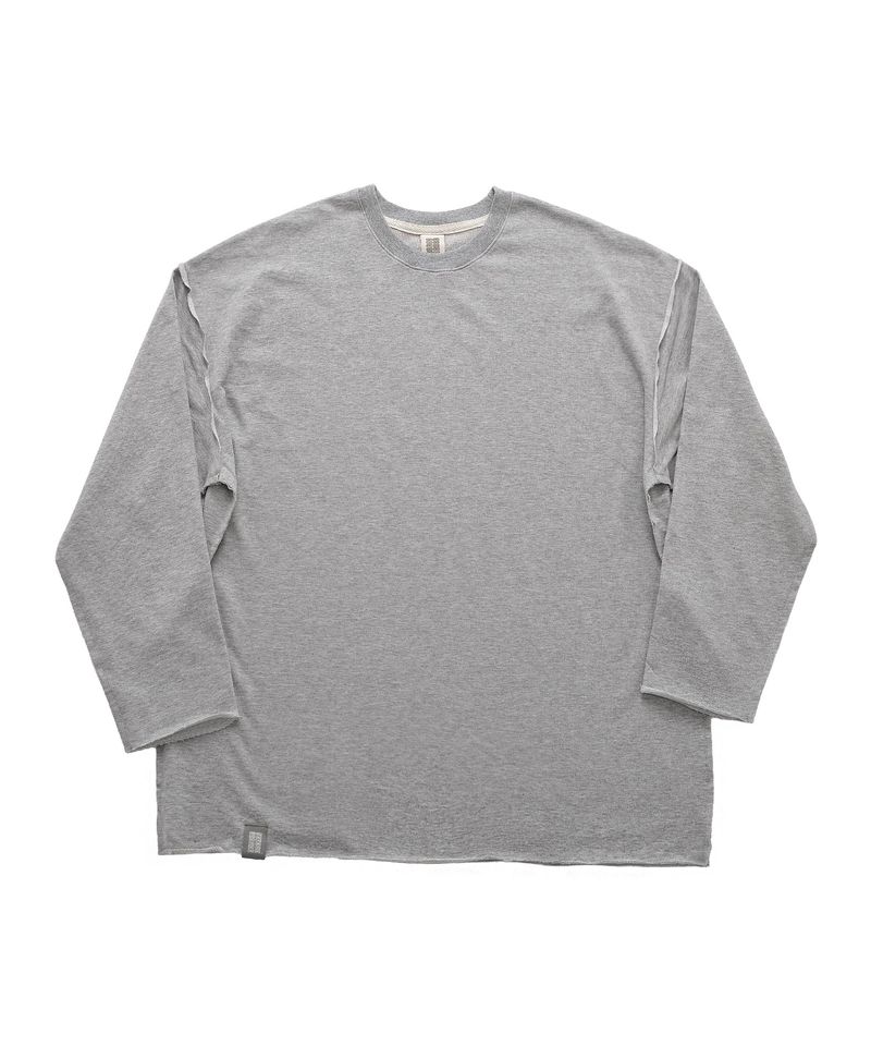 VINTAGE P. DYEING CUT-OUT BOX TEE (Gray)