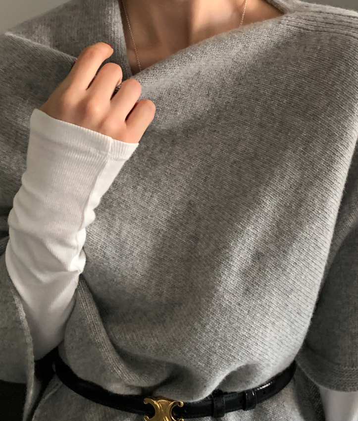 Vice Cashmere Knit Cape / 5 colors