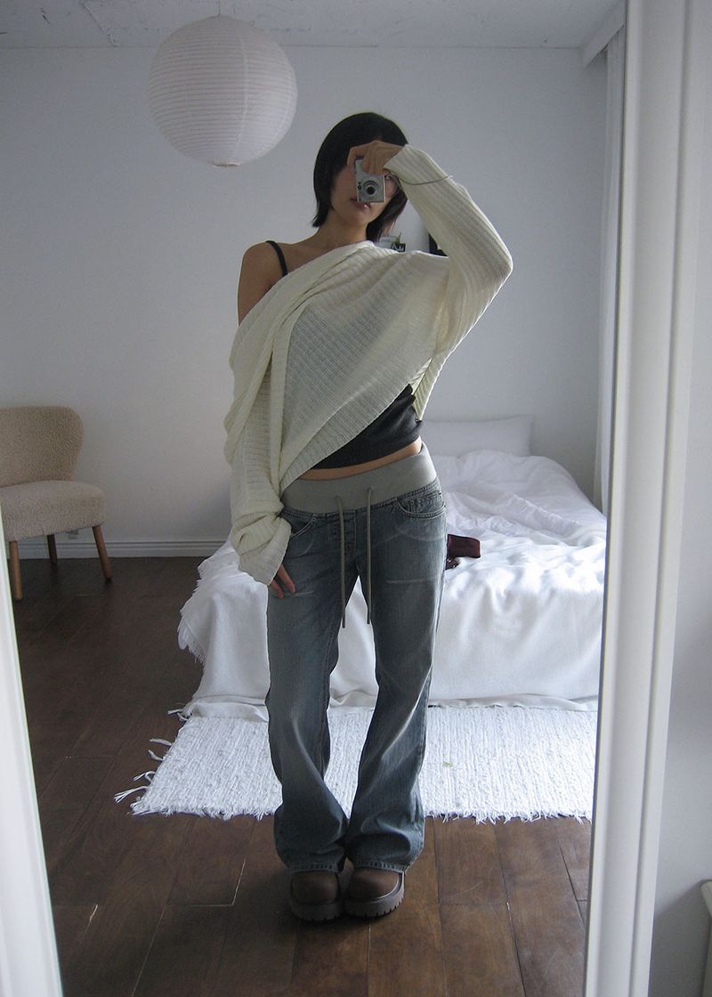 WASHING BANDING FLARE DENIM