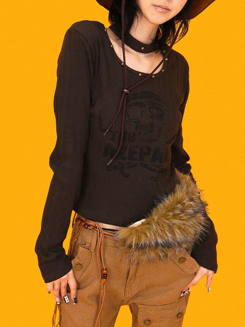 KUO（クーオ）の「skull stud choker T (3color)（Tops）」