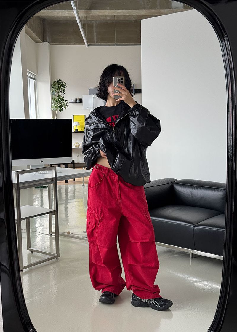 POCKET BUTTON CARGO PANTS
