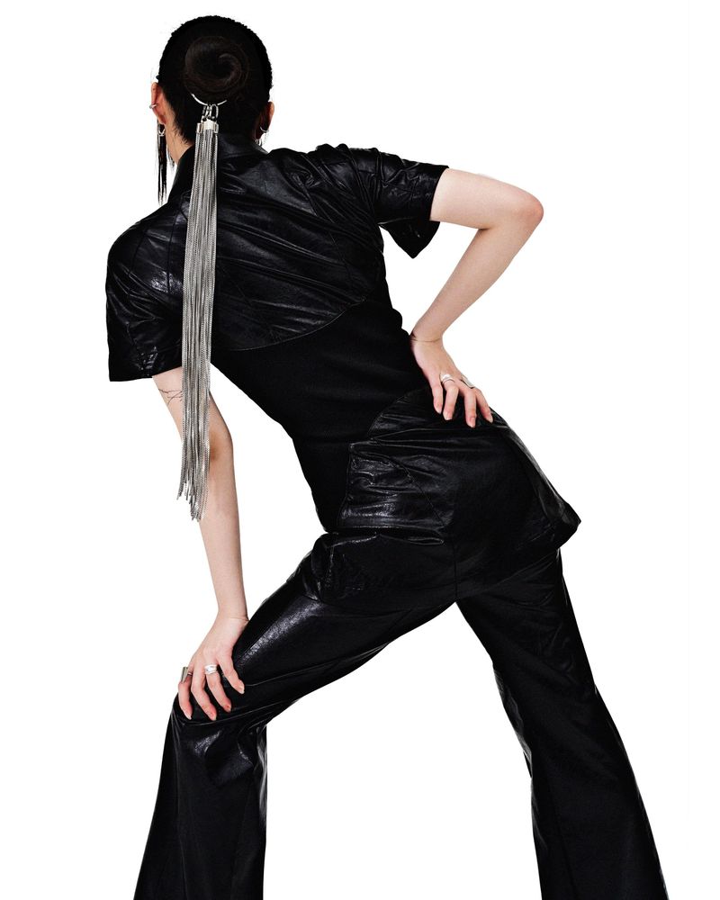 DOUBLE PIN-TUCK RIBBED MIX ONE PIECE