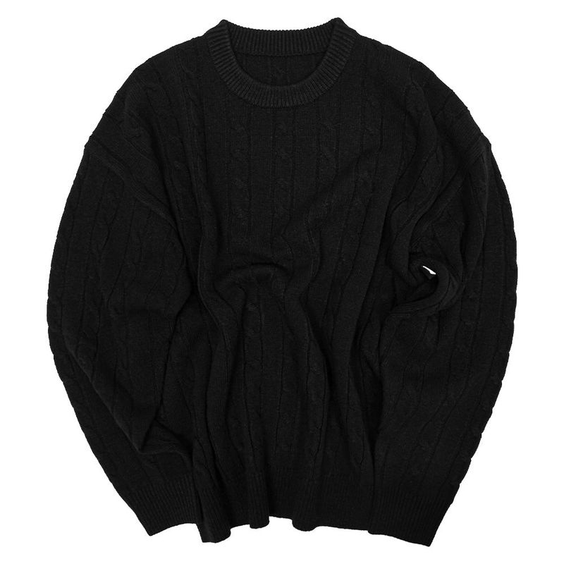 Usual Round Cable Knit - 5COLOR