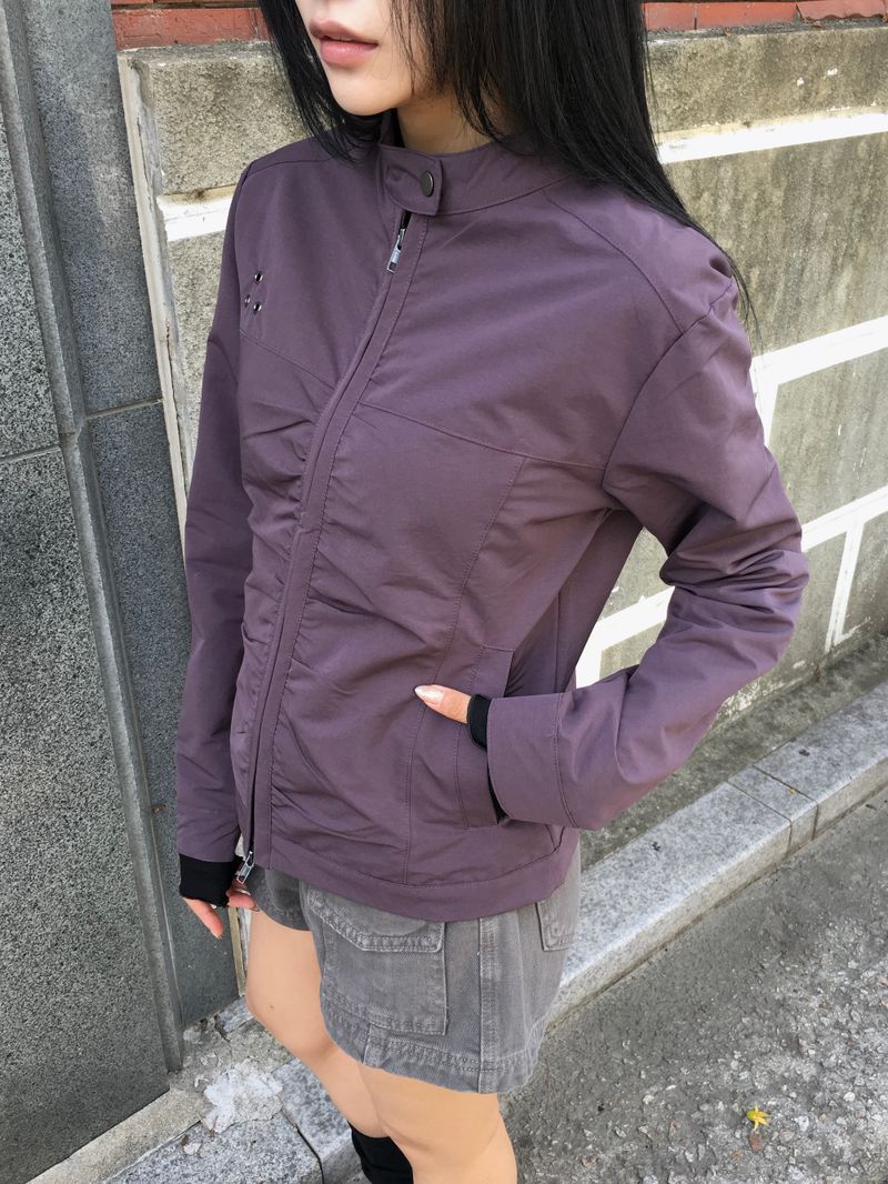 Rosy Shirring Cotton Rider Jacket (3c)