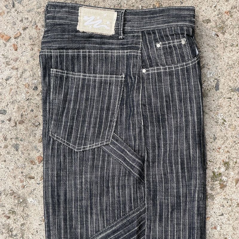 Natural Stripe Denim Pants