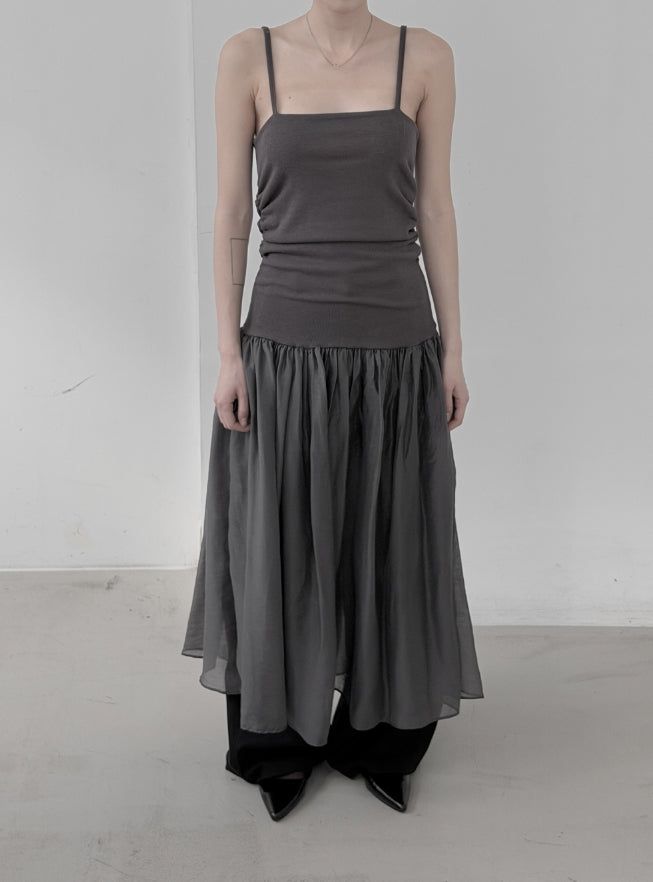 Melt Mix Chiffon Strap One Piece