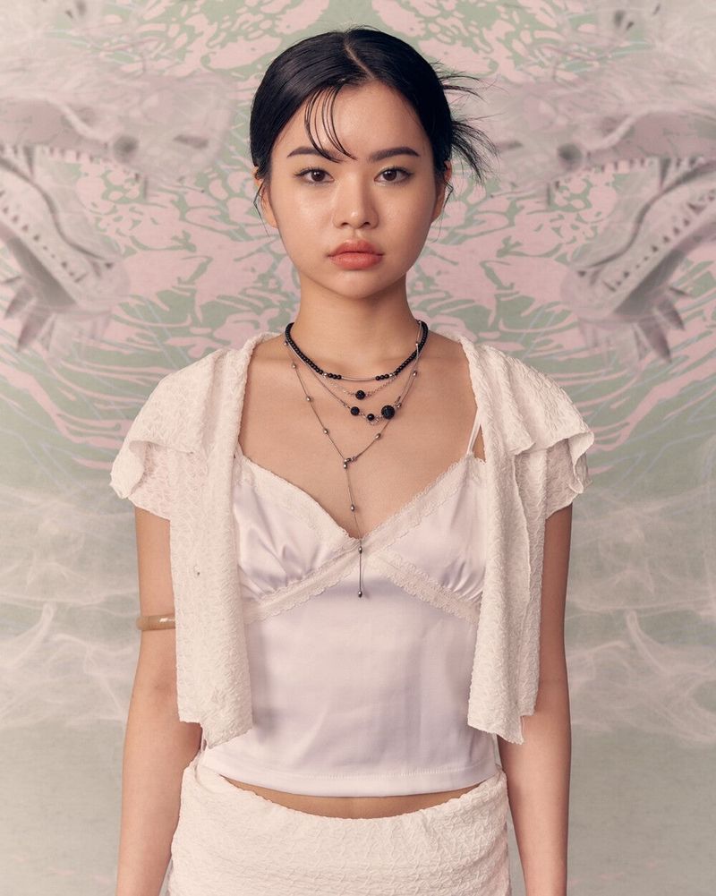 美愛桃源 black stone necklace