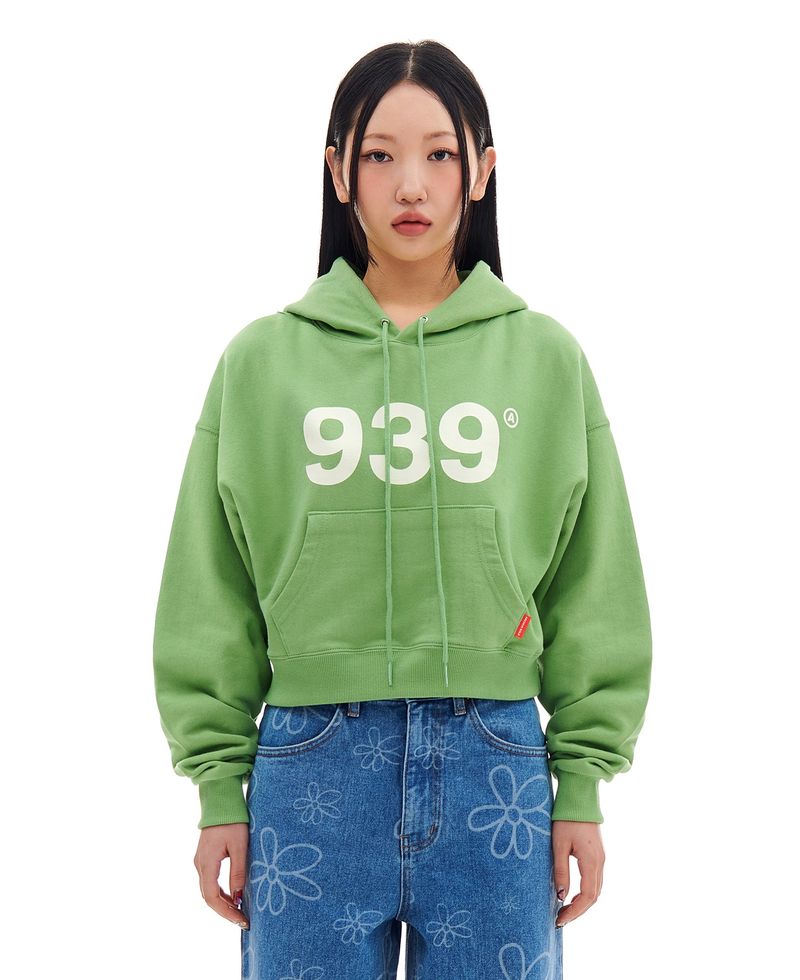 ARCHIVE BOLD(アーカイブボールド)の「939 LOGO CROP HOOD (LIGHT GREEN)(Tops)」