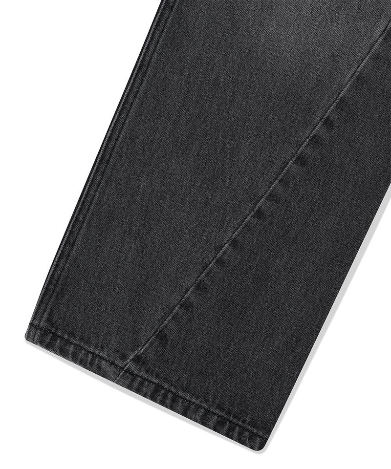 BACK LOGO WASHED DENIM PANT