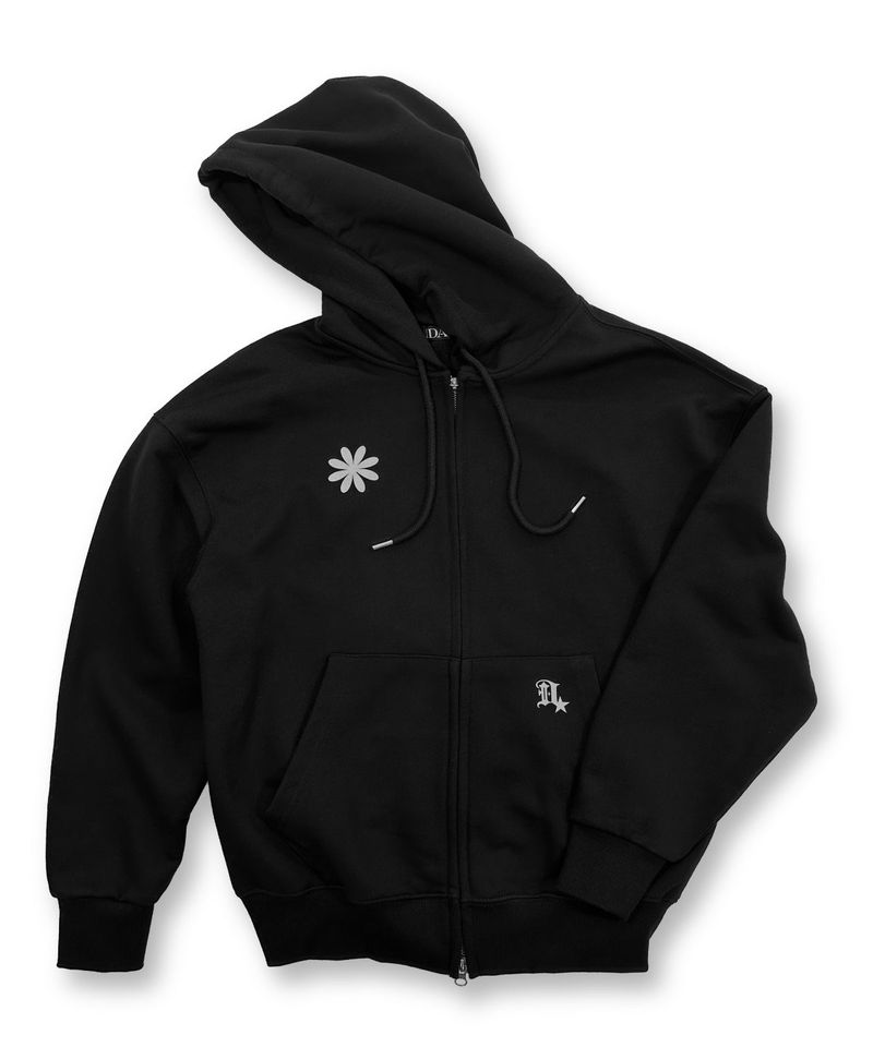 Symbol Logo Twoway Hoodie Zip-up_Black