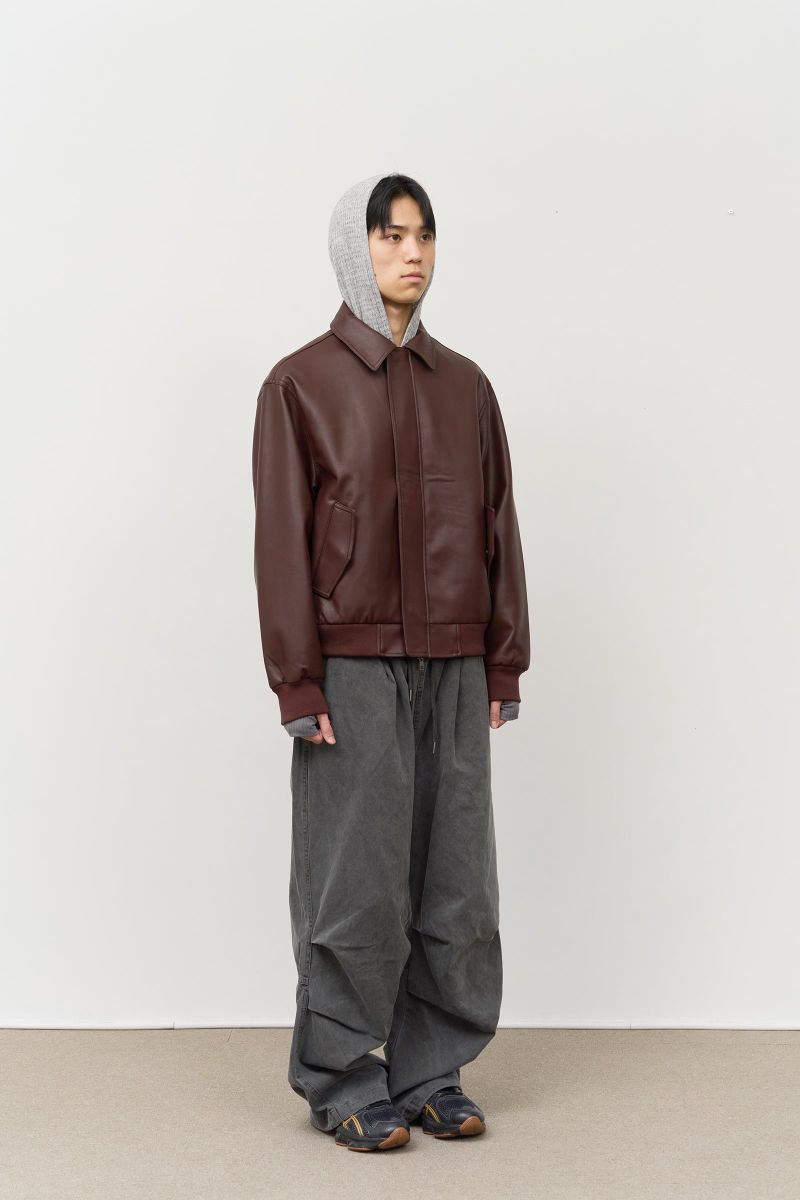 Base Leather Blouson (2color)