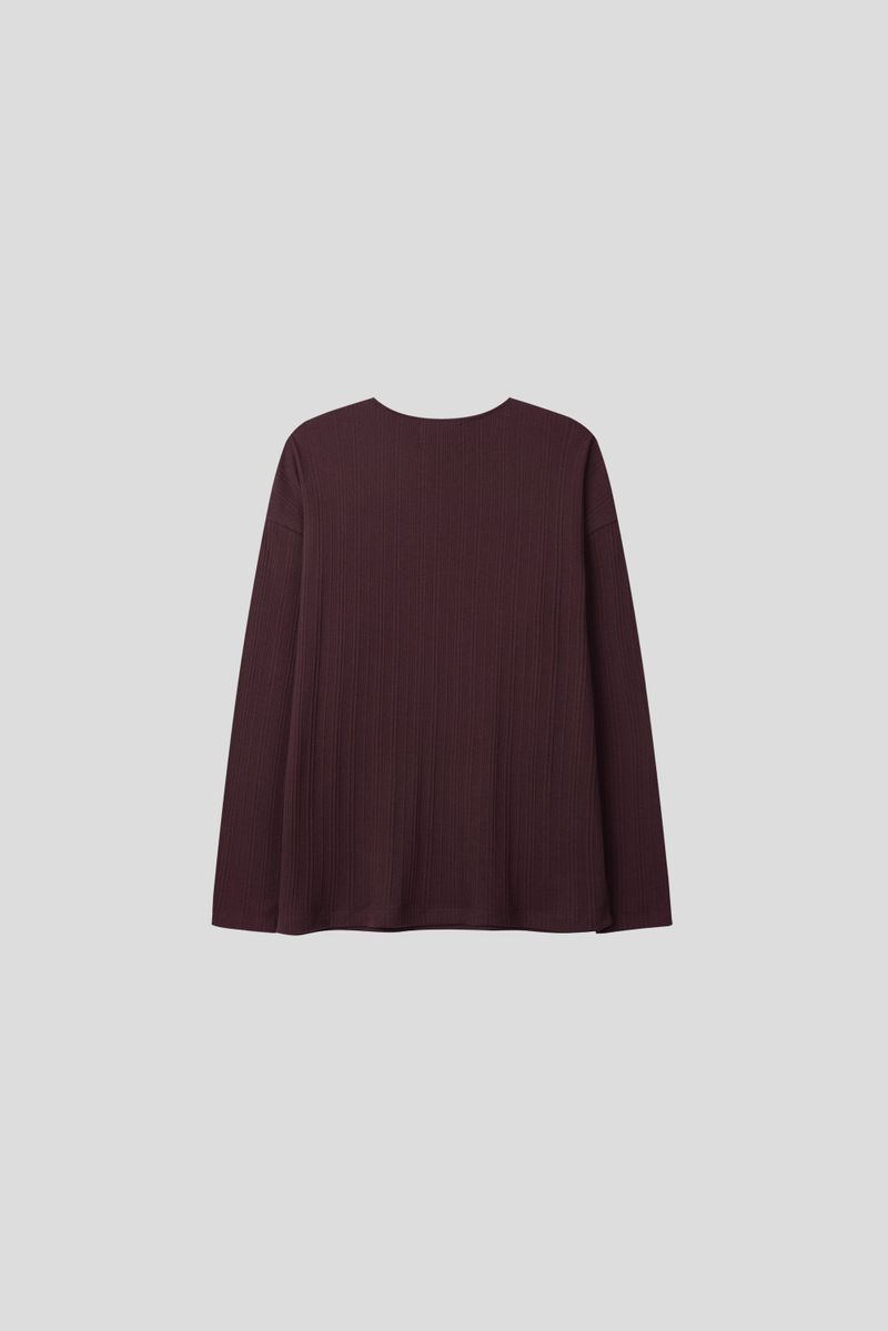 Lip u-neck long sleeve tee