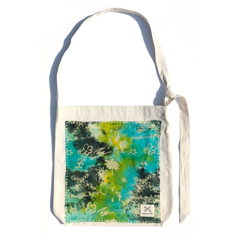 [Patchwork Canvas Bag] Life in Travel-Tie-dye Lime