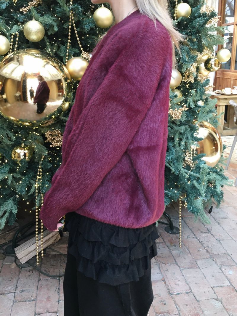 [Year-End Look Recommendation] Point Fingerhole Angora Fur Knit (4c)