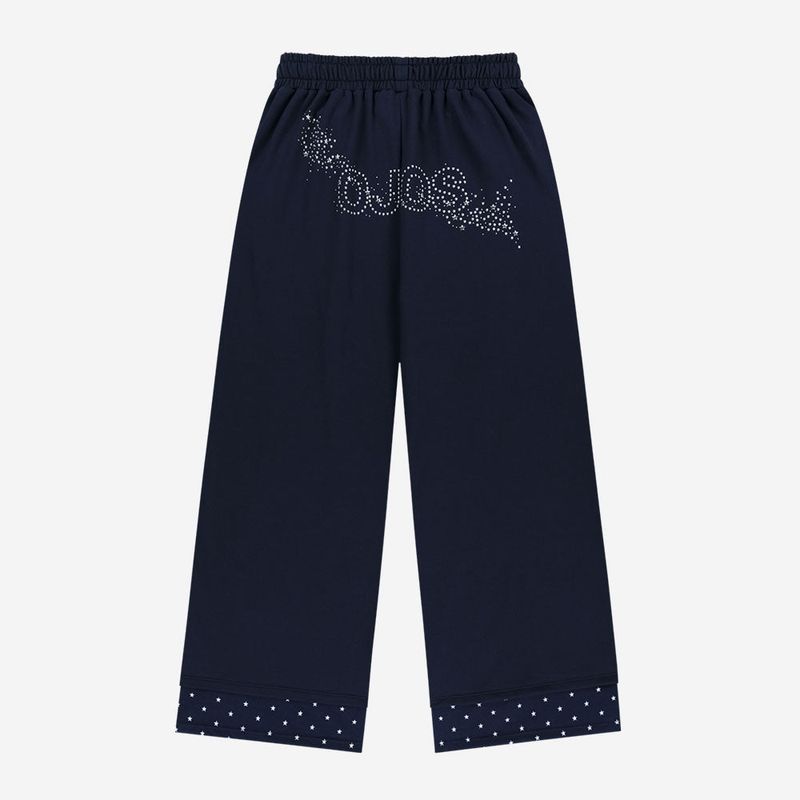 Hotfix Logo Wide Sweatpants / Navy