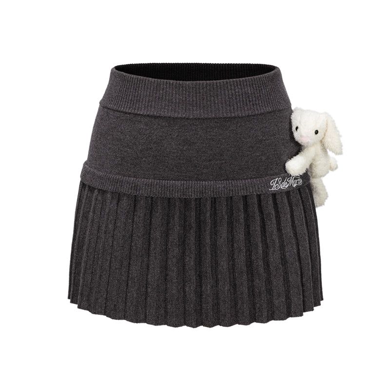 13DE MARZO Doozoo Knitted Pleated Skirt