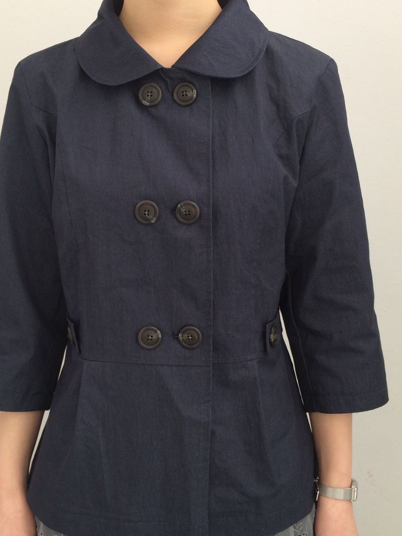 Semi-A-Line Double Button Jacket