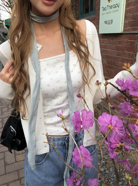 Sdin Flower Slim Cap Sleeveless