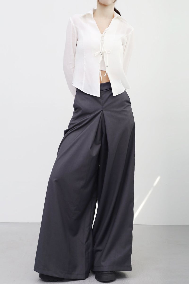 Hern satin layered shirt