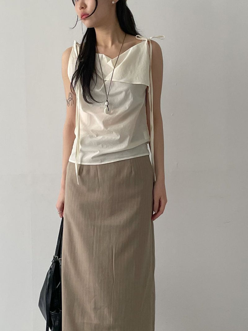 INCHANT ME(インチャントミー)の「Draw Strap Nylon Bustier(Tops)」