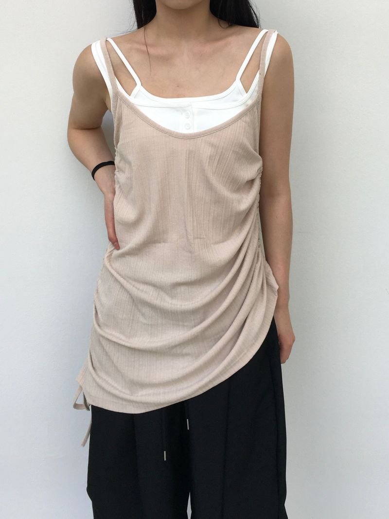 Meli Side String Shirred Sleeveless (3c)