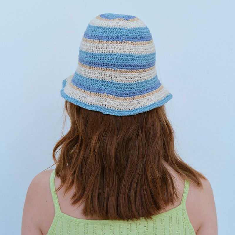 HANDMADE STRIPE BUCKET HAT