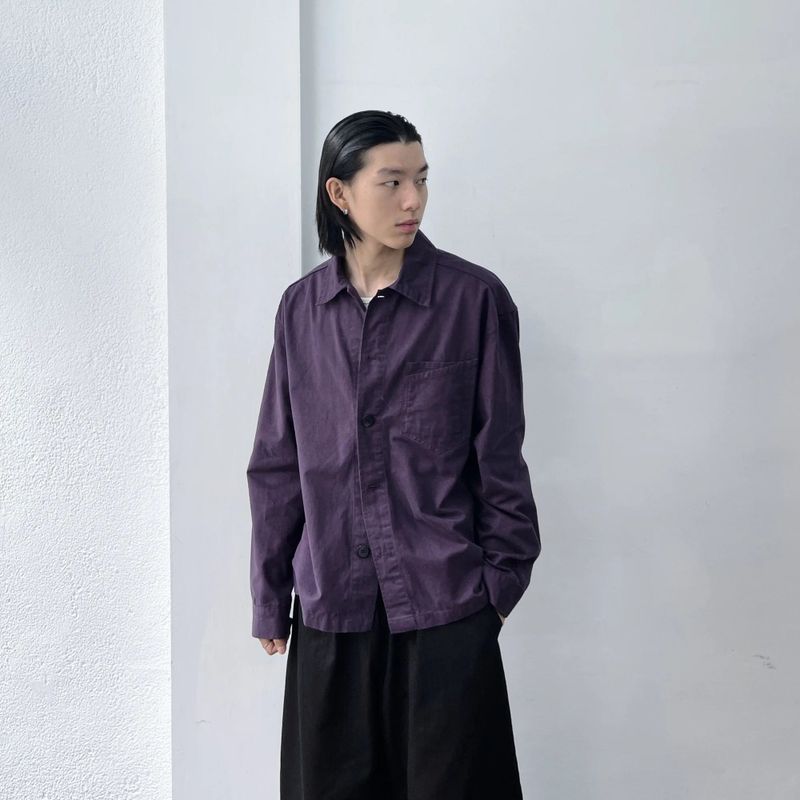Muted Violet Shirt Jacket